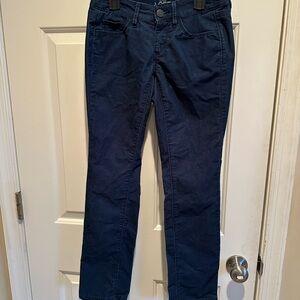 NWT Ann Taylor LOFT Modern Straight Corduroy Pants Blue 24 / 00 Petite